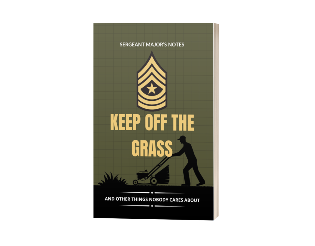 Army Sergeant Major Notebook, Army SGM notebook, keep off the grass, SGM promotion gift, SGM retirement gift, SGM promotion present.